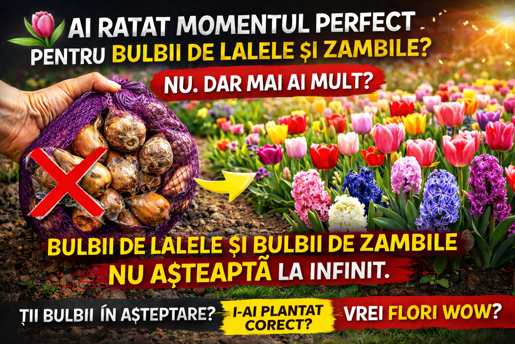 🌷 Ai ratat momentul perfect pentru bulbii de lalele și zambile?