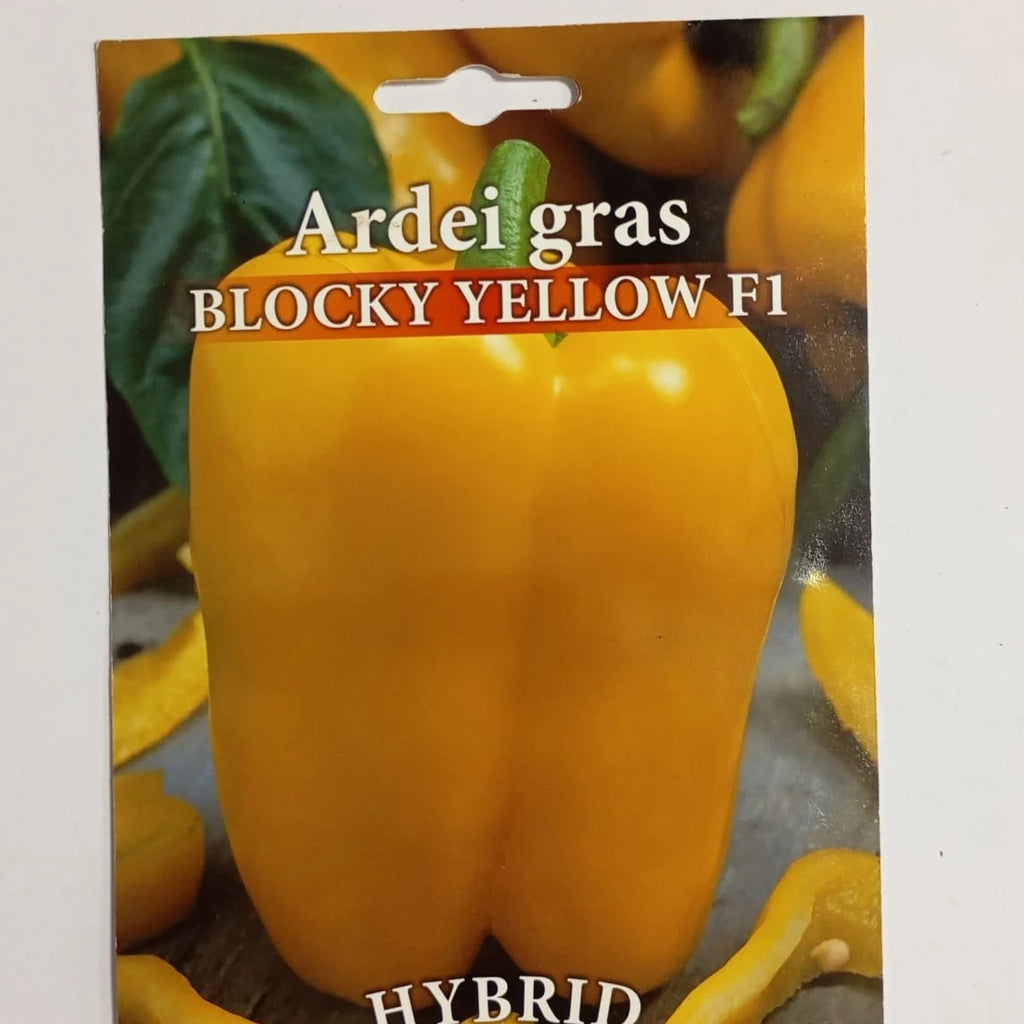 Ardei Gras Blocky Yellow F1, Hybrid 0,2 g