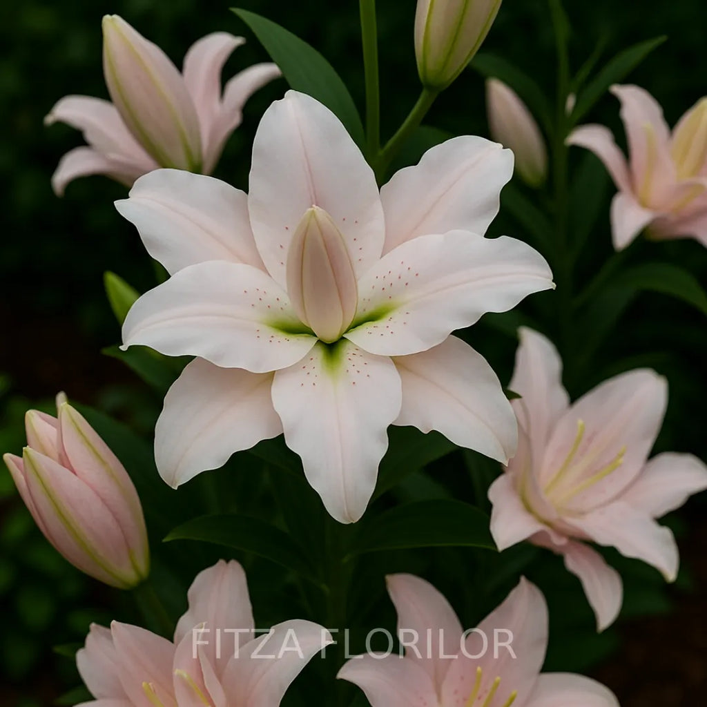 Bulbi de Crini Lotus Queen – soi decorativ, rezistent și ușor de plantat, cu înflorire abundentă și aspect regal.