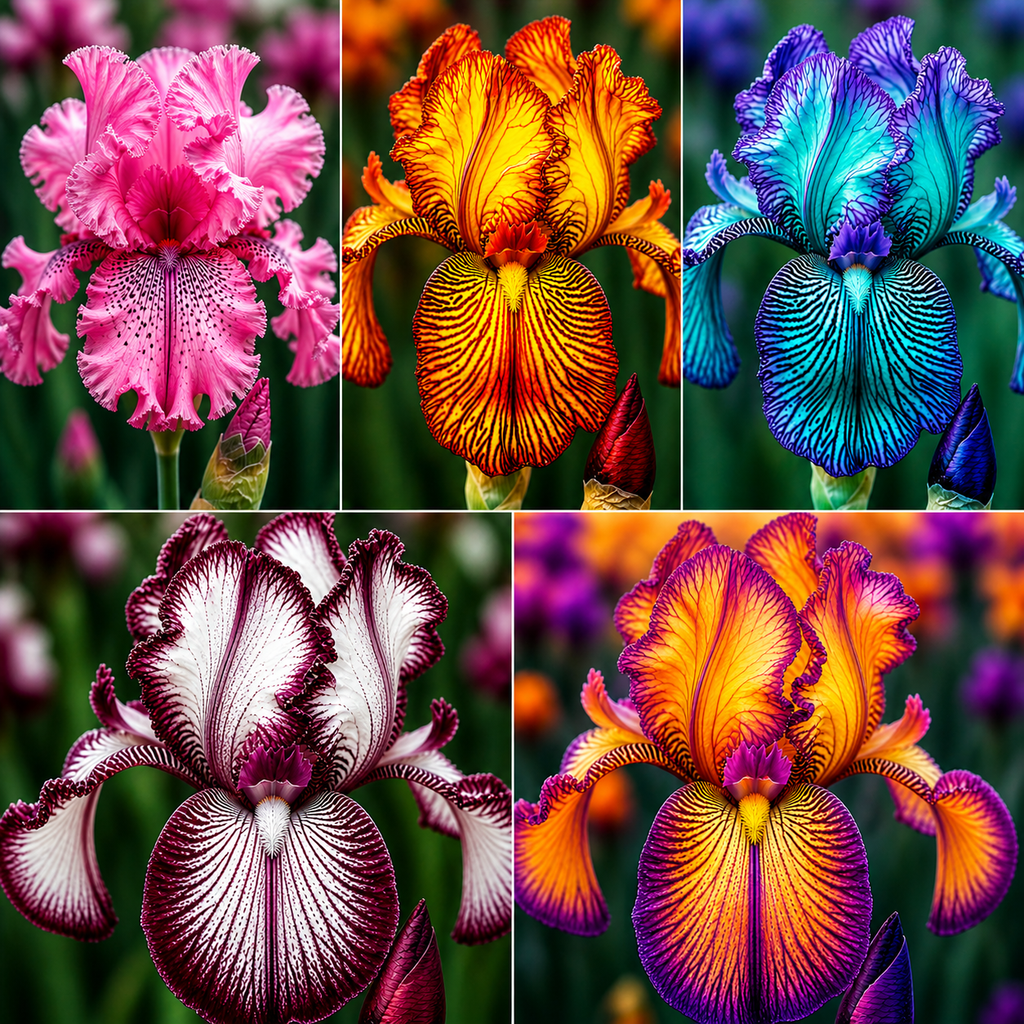 Pachet Iris Germanica Royal Mix- 5 Bucăți