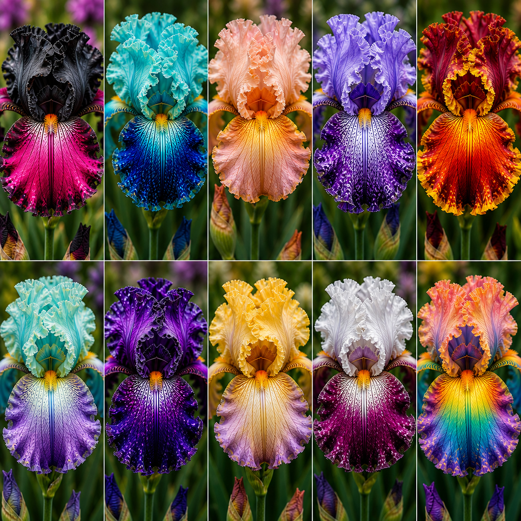 Pachet Iris Germanica Royal Spectrum- 10 bucăți