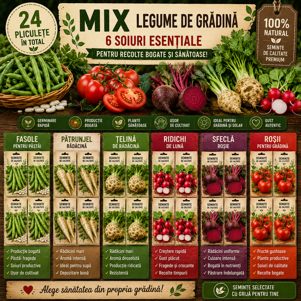 Mix 24 Bucăți Semințe Legume