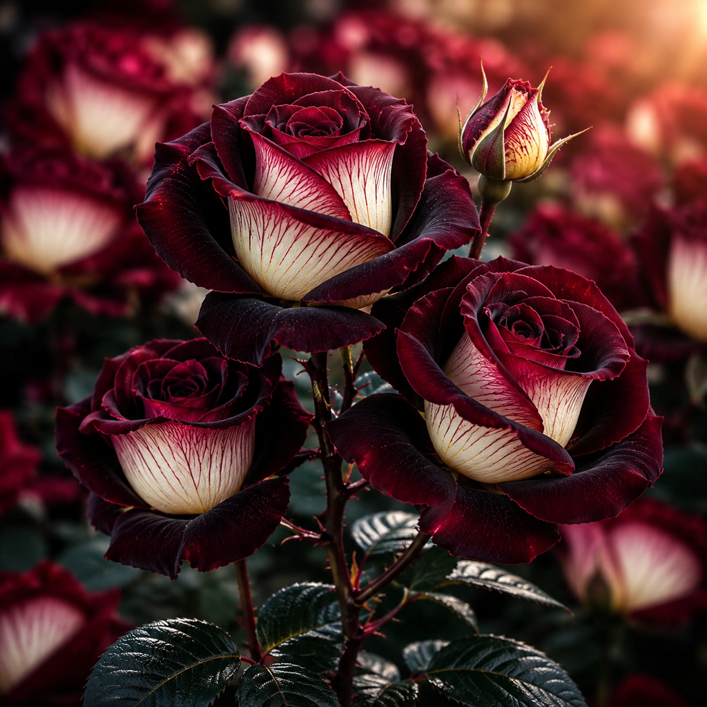 Trandafiri  "Blushing Ember" la ghiveci