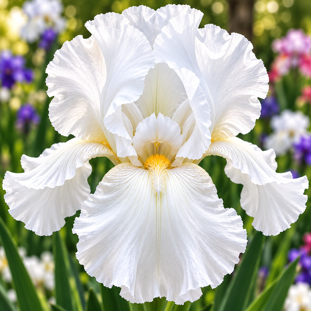 Bulbi Iris Germanica Bianca Alb