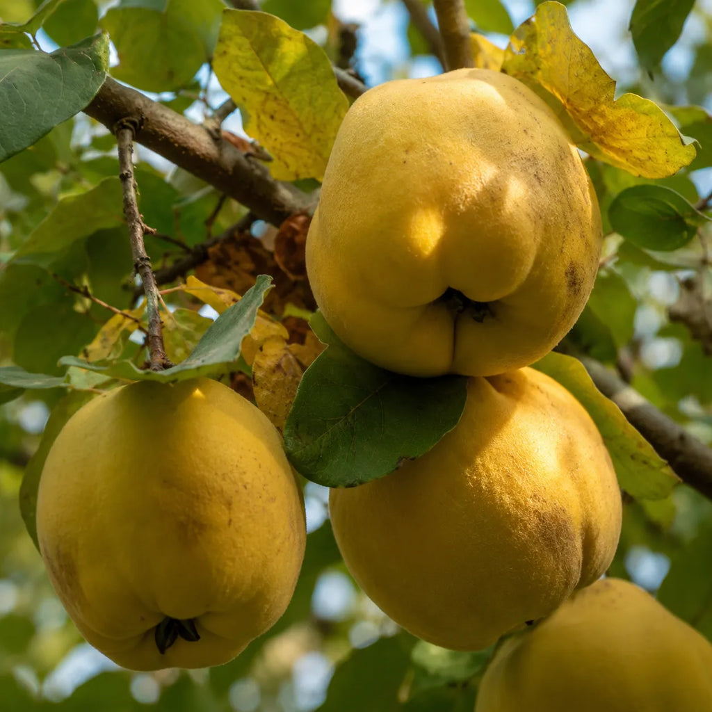 Gutui Moldovenesti, pom fructifer cu fructe mari, galbene si parfumate, potrivit pentru gradini familiale, livezi si consum proaspat sau dulceata, gem si compot