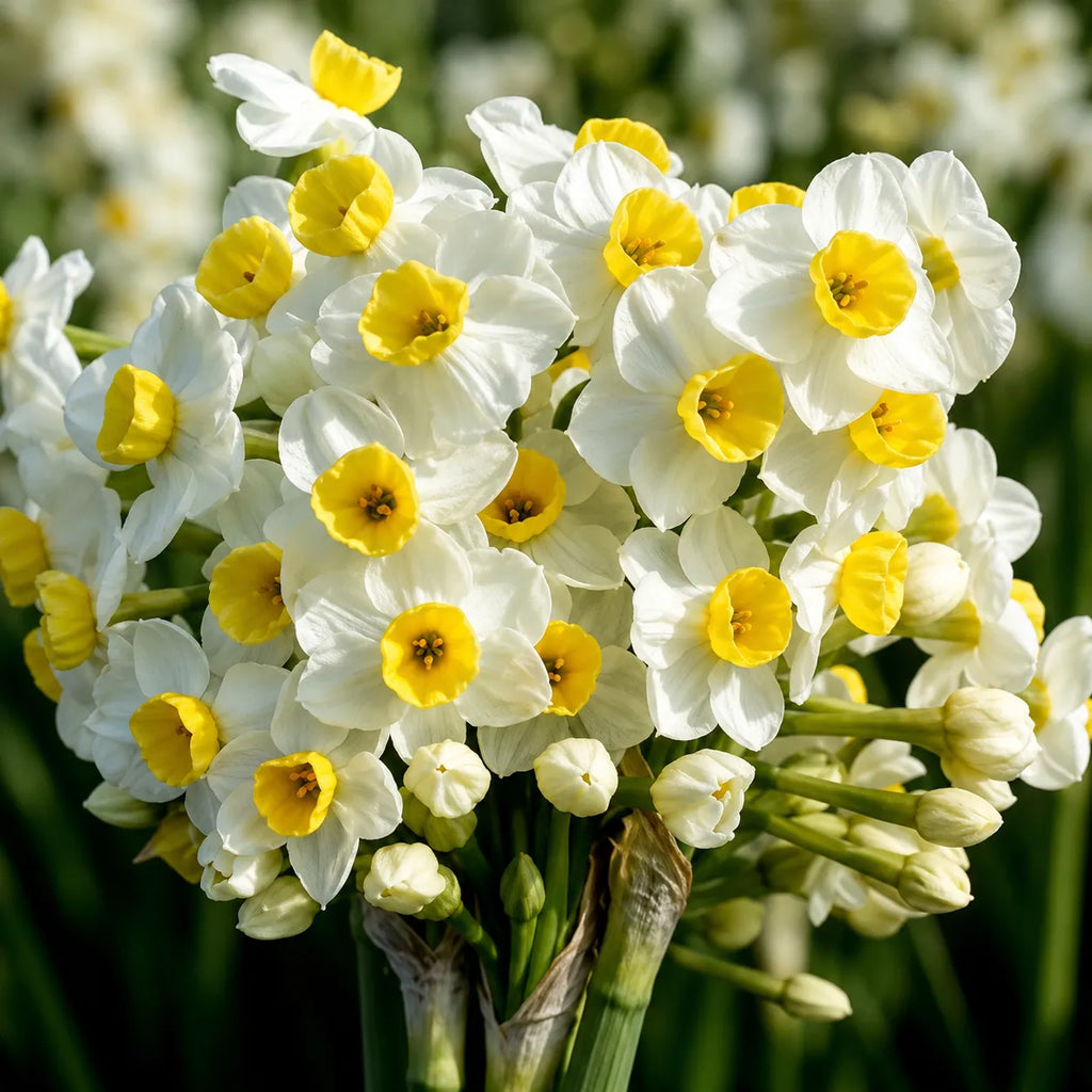 Narcise Avalanche din bulbi premium, soi cu flori albe luminoase și aspect delicat, perfecte pentru grădini, jardiniere și aranjamente florale de primăvară