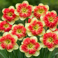Narcise Duble Premium galben cu roșu, flori bogate cu petale duble și contrast spectaculos de culori, ideale pentru grădini, borduri, ronduri și ghivece, cu aspect exotic și înflorire decorativă primăvara