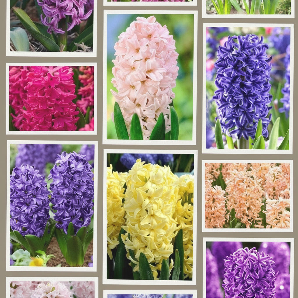 Pachet Mix Zambile colorate – bulbi de primăvară cu flori parfumate pentru exterior și interior (Hyacinthus orientalis)