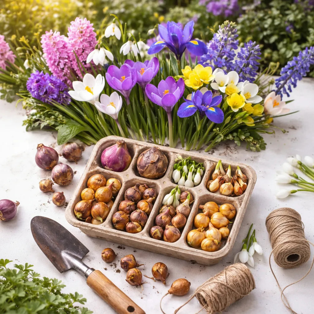 Fresh Blossom Pachet Mix cu flori de sezon în culori variate și vibrante, plante ornamentale ideale pentru grădini, terase și balcoane, oferind un decor floral elegant, bogat și plin de prospețime