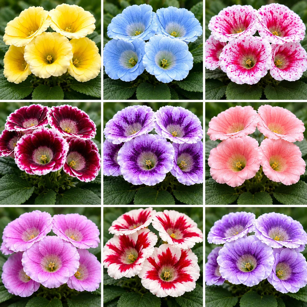 Pachet cu 10 bulbi de Gloxinia, plante cu flori mari, catifelate și viu colorate, ideale pentru ghivece, terase și grădini, cu înflorire spectaculoasă și decorativă