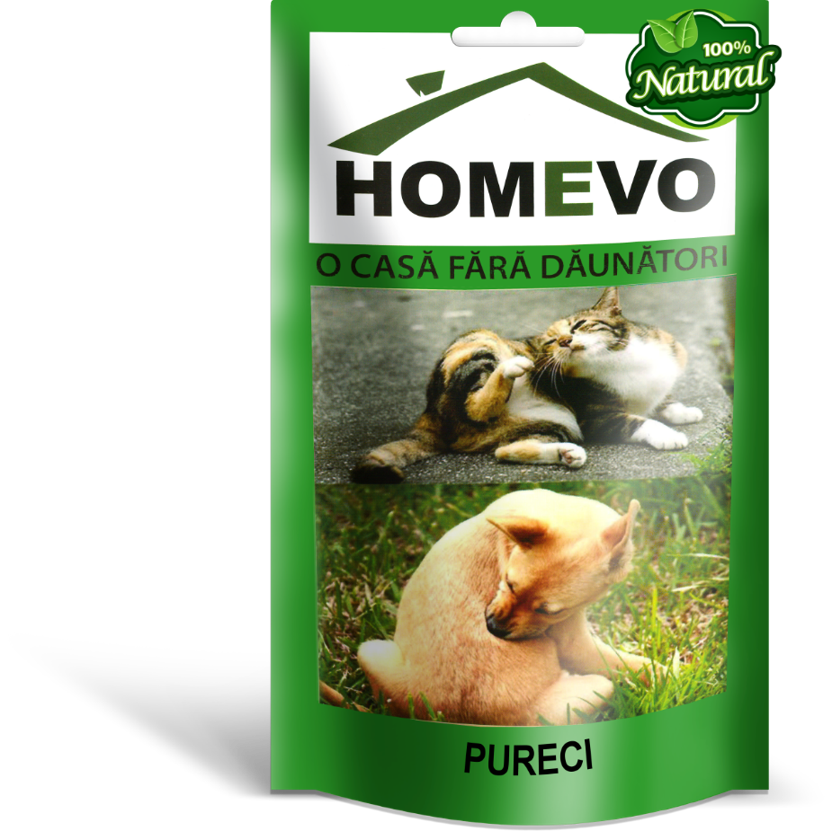 Antidaunatori Homevo, Purici, 100% Natural, 50g