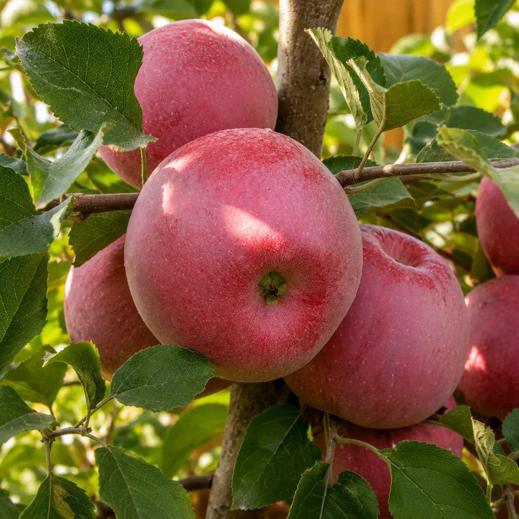 Pom fructifer Măr Florina, soi productiv cu mere roșu-portocalii, dulci și aromate, ideal pentru grădini, livezi și consum proaspăt sau preparate de casă