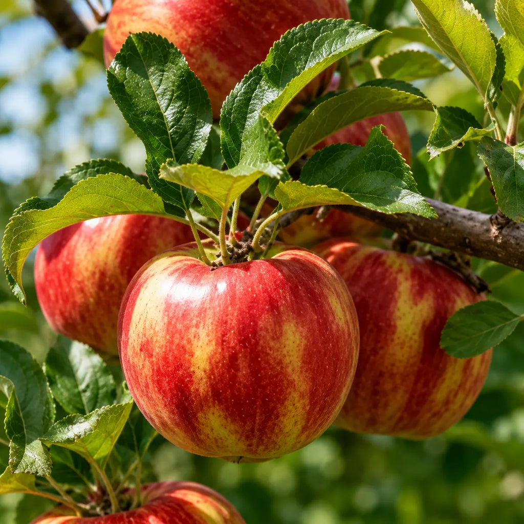 Pom fructifer Mar Karneval, soi rezistent la boli si frig, cu mere rosii, dulci si zemoase, ideal pentru gradini, livezi si preparate naturale de casa