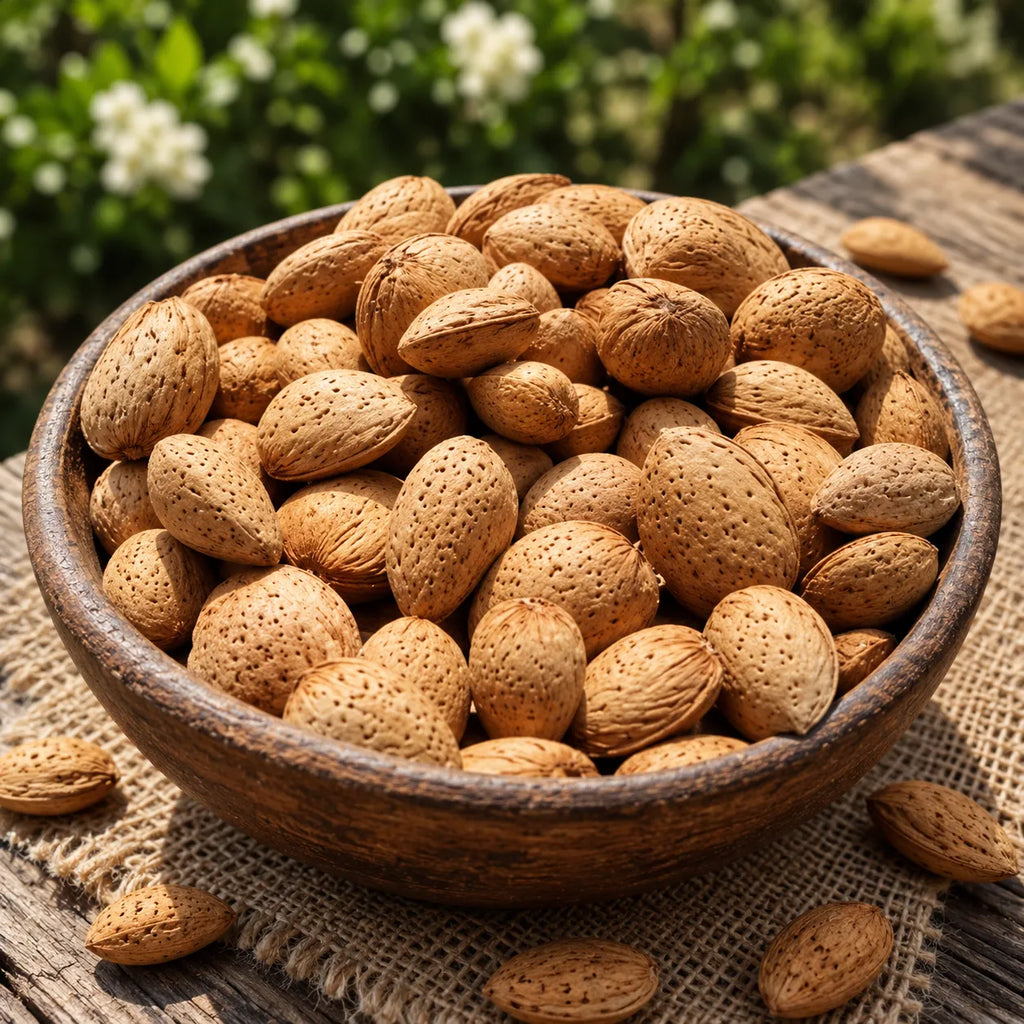 Pom fructifer Migdal Sweet Core, soi rezistent la ger si seceta, cu productie bogata de migdale, ideale pentru consum, prajituri si alte preparate culinare