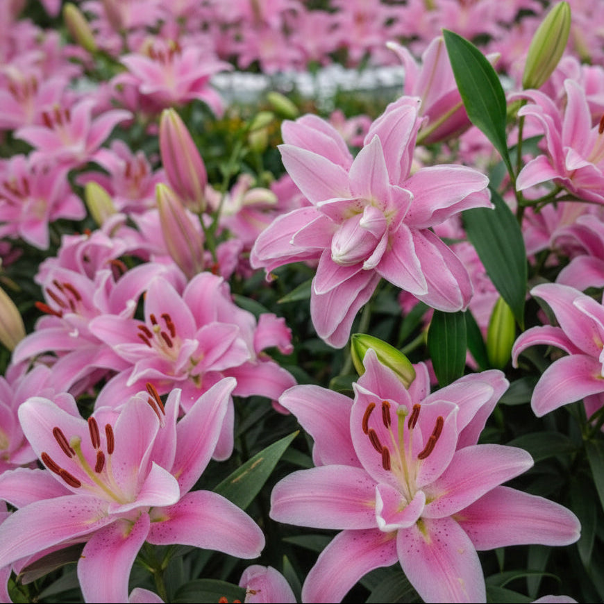 Bulbi de Crini Lotus Spring – soi decorativ, rezistent și ușor de plantat, cu flori spectaculoase și întreținere redusă.