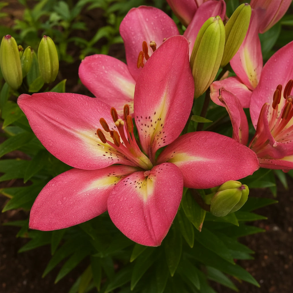 Bulbi de Crini Arsenal (Lilium Arsenal) pentru flori roșii spectaculoase și parfum delicat. Ideali pentru grădină sau ghiveci. Livrare rapidă, calitate garantată!