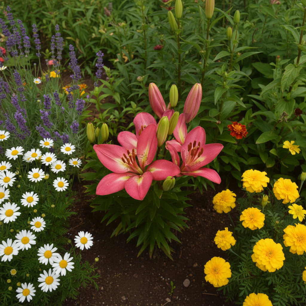 Descoperă Bulbii de Crini Arsenal (Lilium Arsenal), soi decorativ cu flori mari, roșii, ideale pentru borduri și buchete.