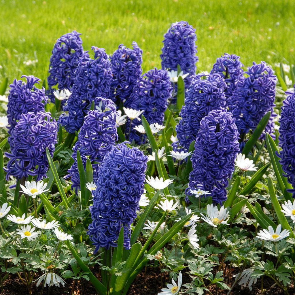 Zambile Blue cu flori albastre intense, zambile decorative de primăvară