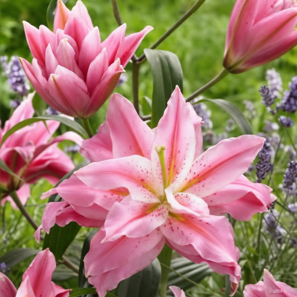 Bulbi de Crini Lotus Dream (Lilium asiatic) – flori decorative, înflorire bogată vara, perfecți pentru borduri, ronduri și aranjamente.