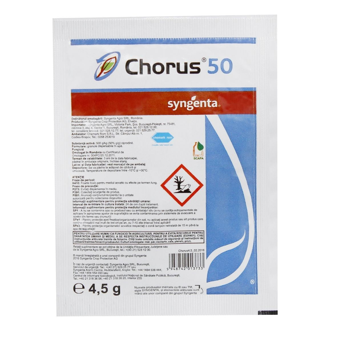 Chorus, Fungicid sistemic, 4,5g