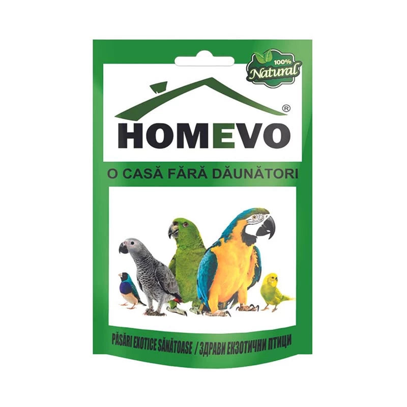 Antidăunători Homevo Păsări Exotice Sănătoase 100% Natural 50 gr