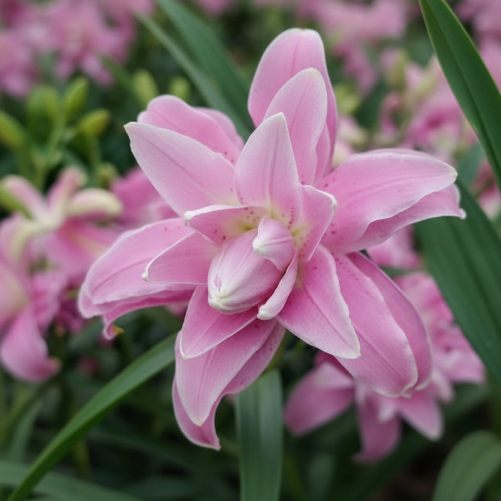 Bulbi de Crini Lotus Spring cu flori elegante și culori delicate. Ideali pentru grădină și ghiveci. Înflorire bogată vara.